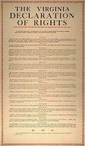 Virginia estatuan  Gizakiaren eskubideen adierazpena egiten dute.