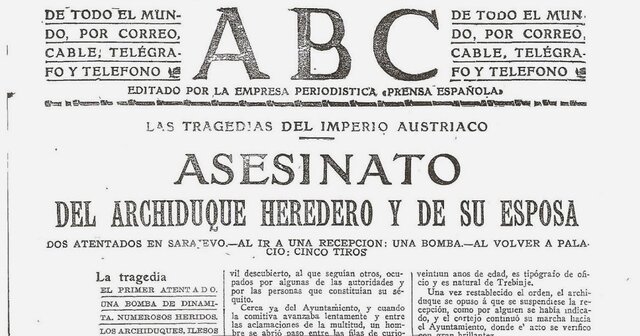 Asesinato del Archiduque Francisco Fernando.