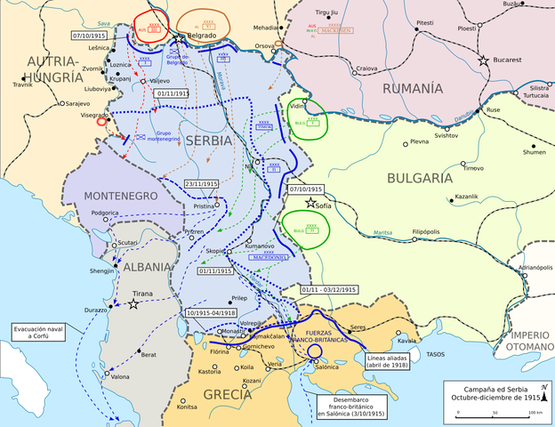 Austria conquista Belgrado (10/1915)