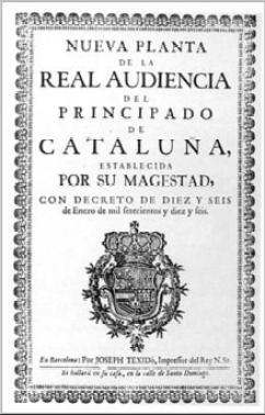 DECRETOS DE NUEVA PLANTA PARA CATALUÑA