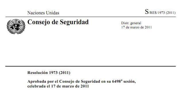 Resolución 1973 del Consejo de Seguridad de la ONU