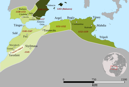 Almohades llegan a la peninsula iberica