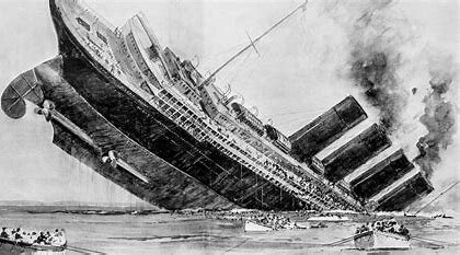 Hundimiento del Lusitania.