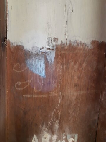 Inscriptie A. Mulder op pinakel