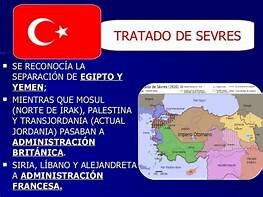 Tratado de Sévres con Turquía.