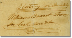 "Victory or Death" written by William B. Travis