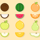 Free cute fruit vectors
