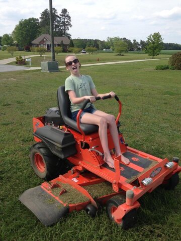 My First Time Mowing the Lawn