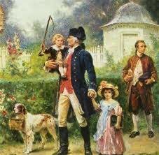 George Washington marries Martha Curtis and begins to raise her two children, Jack and Patsy
