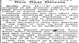 Timeline: Stripped Jews of all rights 1933-1939