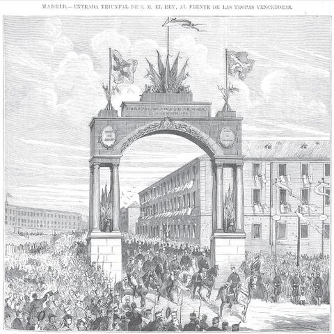 Alfonso XII entra en Madrid.