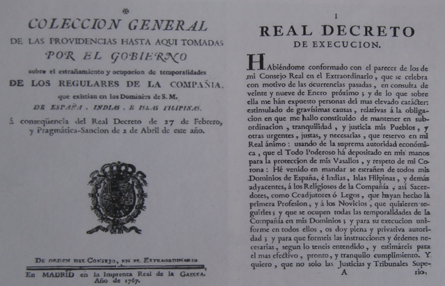 Decreto De Expulsión De Los Jesuitas, Decreto De Colonización De Sierra Morena
