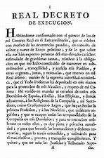 Decreto de expulsión de los Jesuitas