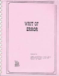 Writ of error
