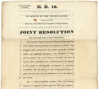 Texas Joins the United States of America