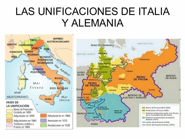 - Unificació Alemanya i Itàlia. 1871