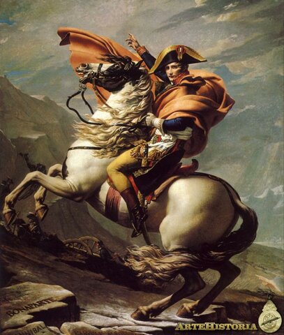 Napoleón cruzando el gran San Bernardo - J. L David (FRA). Chateau Malmason.