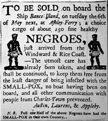 The First Auctions of Black Slaves