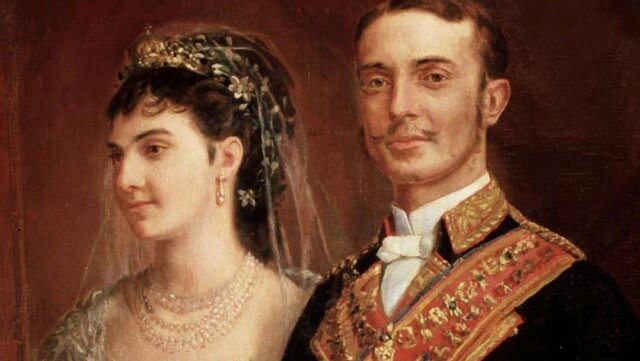 Alfonso XII se casa con María de las Mercedes de Orleans
