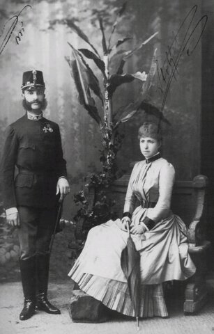 Alfonso XII con María Cristina de Habsburgo-Lorena