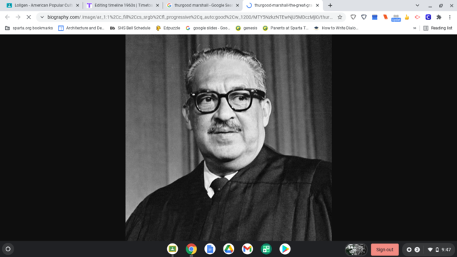 Thurgood Marshall nominated to the Supreme Court