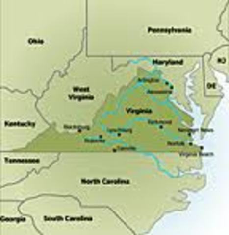 Virginia secedes from the union