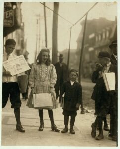 Newsboys in New York City went on strike because of child labor