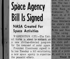 Creation of NASA