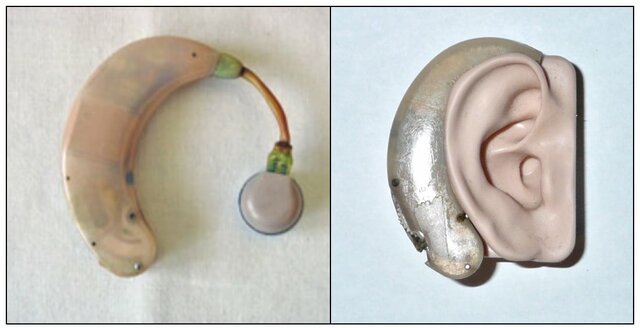 First behind the ear hearing aid