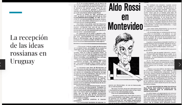 Aldo Rossi en Montevideo