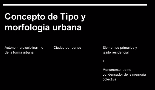 Concepto de Tipo y Morfología Urbana