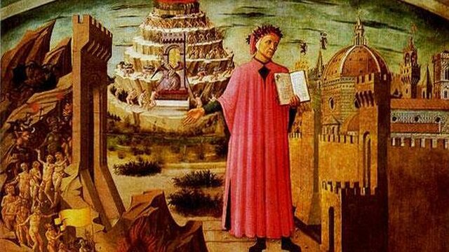 Dante writes his epic poem the "Divine Comedy"