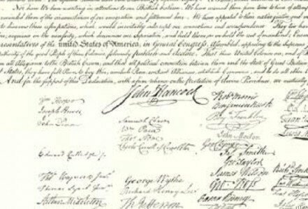The Deceleration of independence is signed