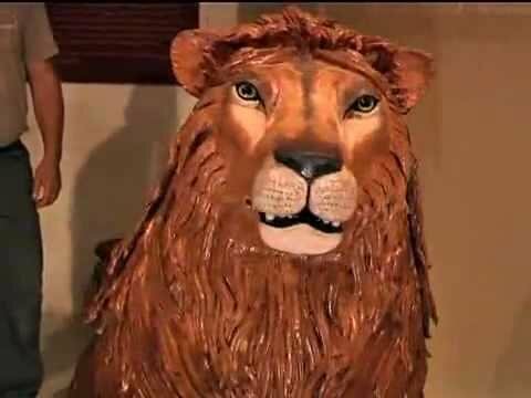 El león mecánico de Leonardo Da Vinci.