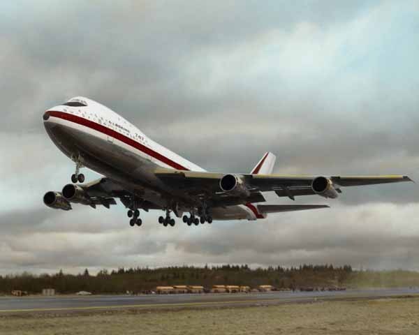 First flight of 747