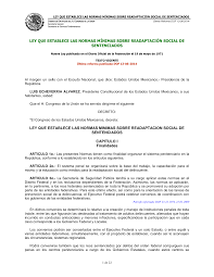 Ley que establece las Normas Mínimas sobre Readaptación Social de Sentenciados