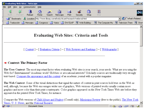 Primera Generacion de paginas web