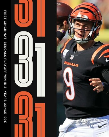 Bengals first playoff win in 30 years