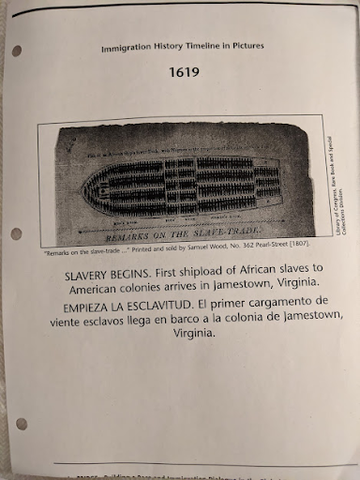 First shipload of enslaved Africans