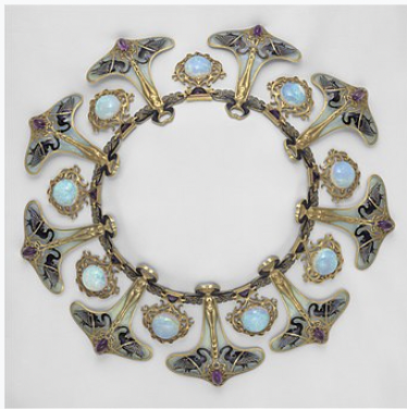 Collar de ópalo y amatista