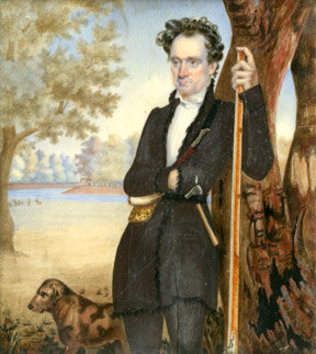 Stephen F. Austin and his slave travelling to Texas