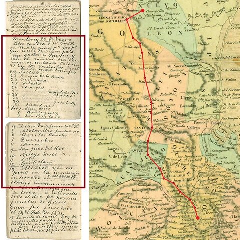 The year the Austin's set out for Texas