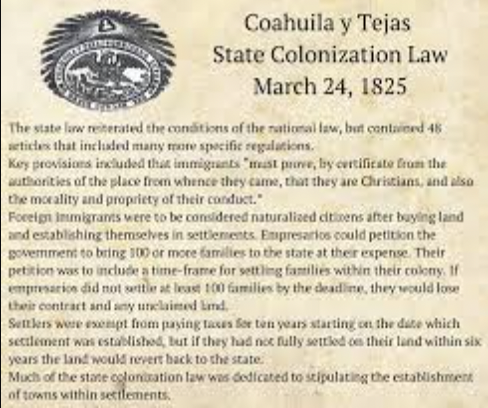 Imperial Colonization Law Passed