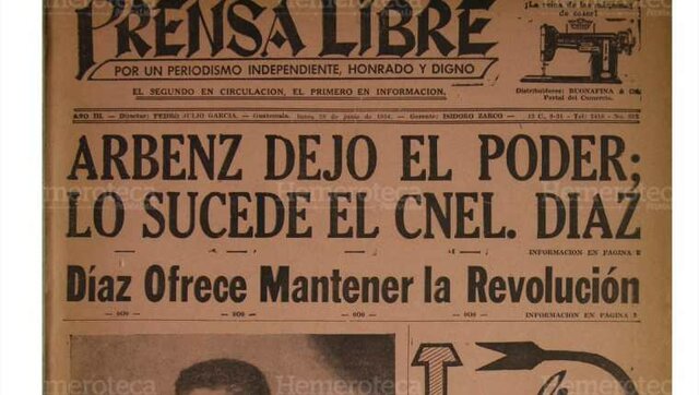 Jacobo Árbenz es derrocado