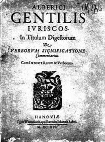 Alberico Gentili y el Derecho Internacional
