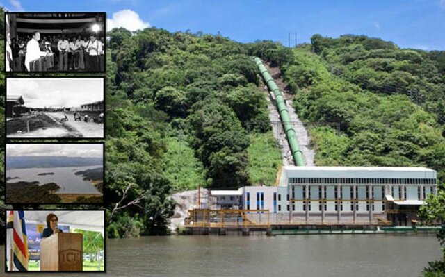 Inaguración de la planta eléctrica de La laguna del Arenal