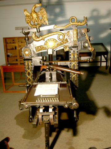 Máquina de Imprensa ( prensa por tipos móveis) - 1439