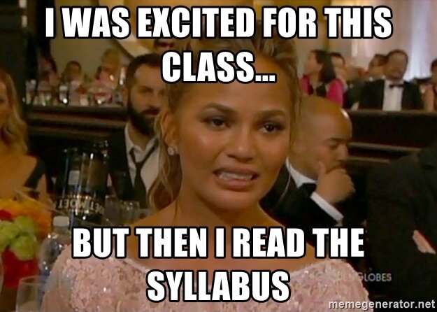 Begin drafting a syllabus for the course