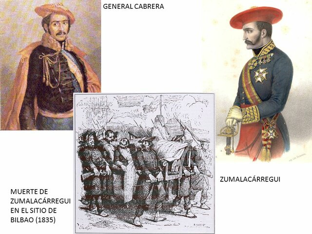 Primer sitio de Bilbao y muerte del general carlista Zumalacárregui.