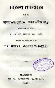 Promulgación de la constitución progresista de 1837